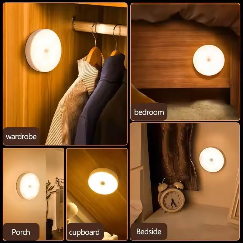 Smart Motion Sensor LED Night Light – Wireless Warm Glow Lamp